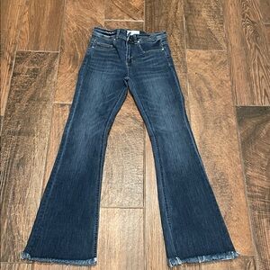 Classic Dark Blue Flare Jeans for Women